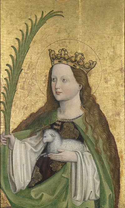 Panel del altar con Santa Inés de Unbekannt Unbekannt